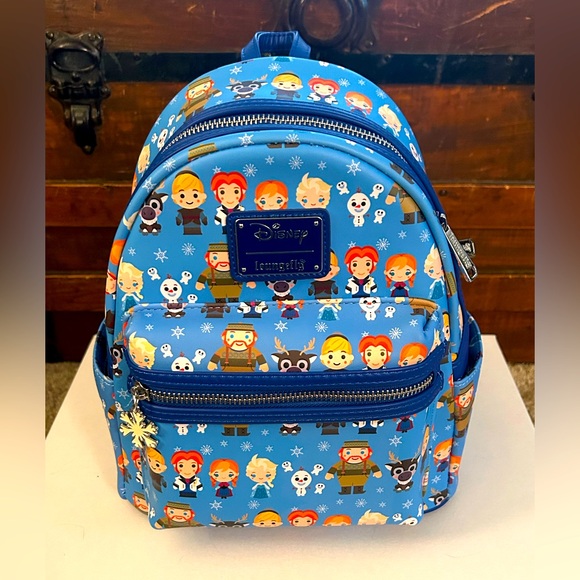 disney loungefly mini backpack frozen Princess Castle On the front Disney Parks Frozen 2 Olaf